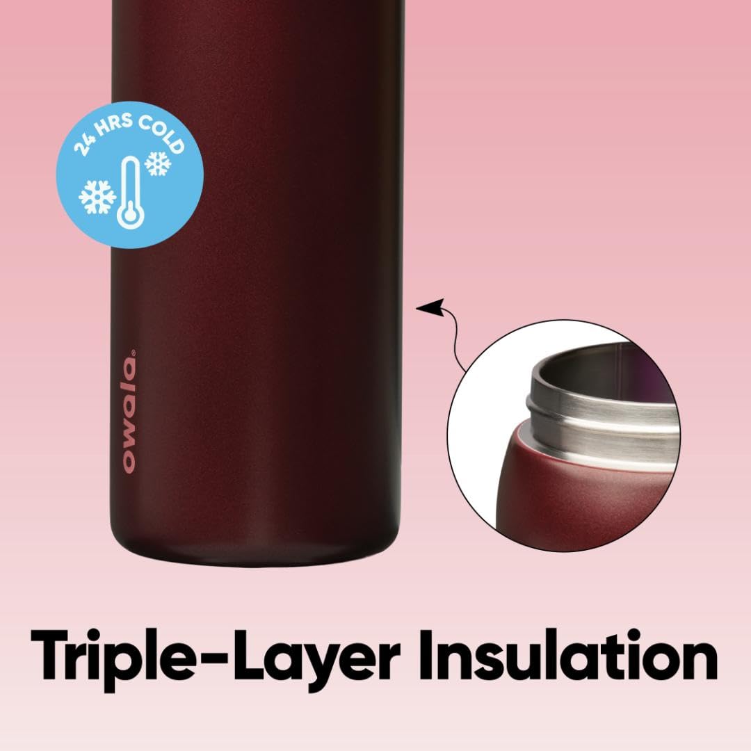 Owala FreeSip large ouverture facilitant le nettoyage et glace