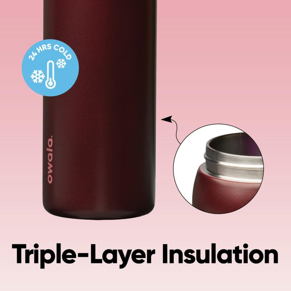 Owala FreeSip large ouverture facilitant le nettoyage et glace