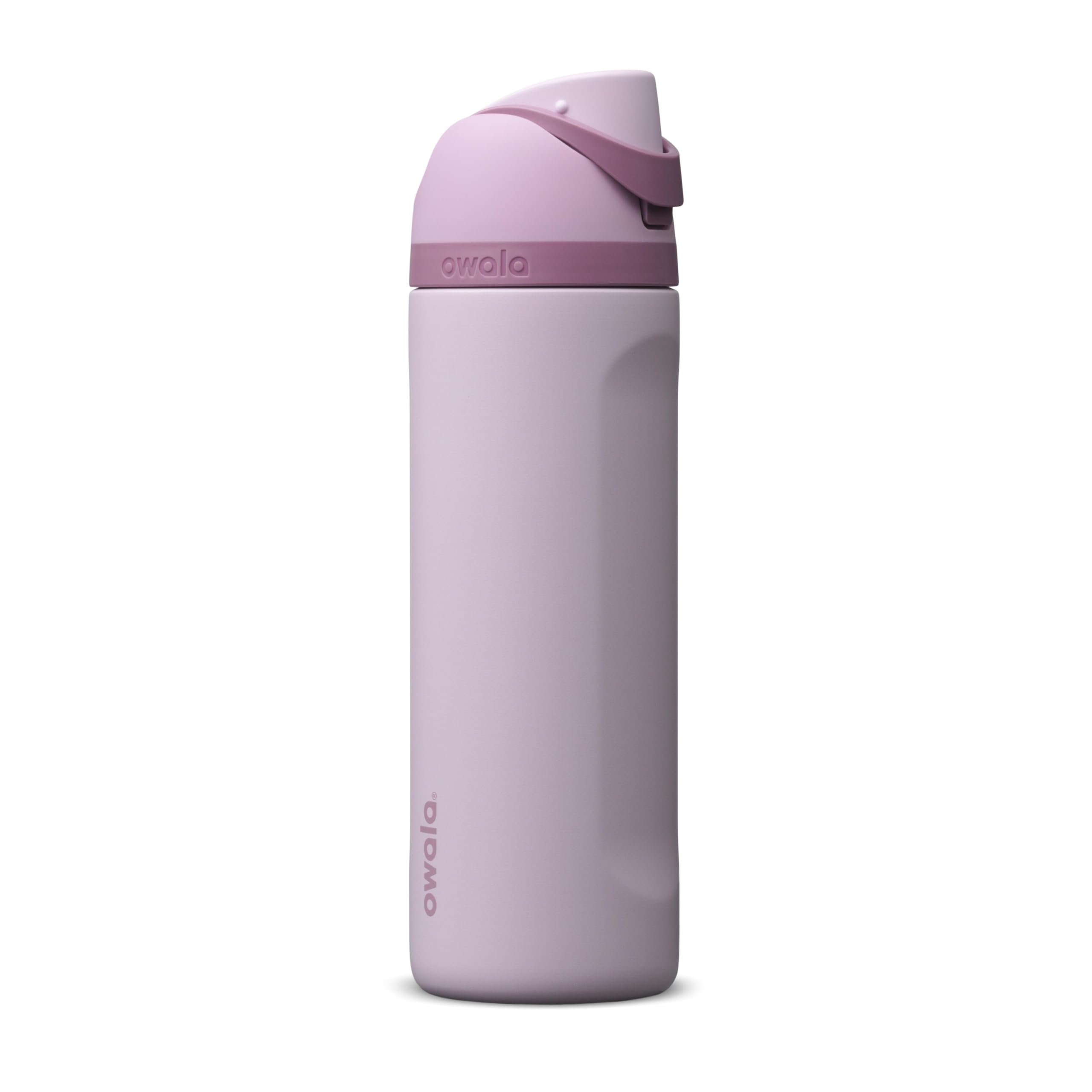 Owala FreeSip packaging avant montrant la couleur lilas et l'embout pratique