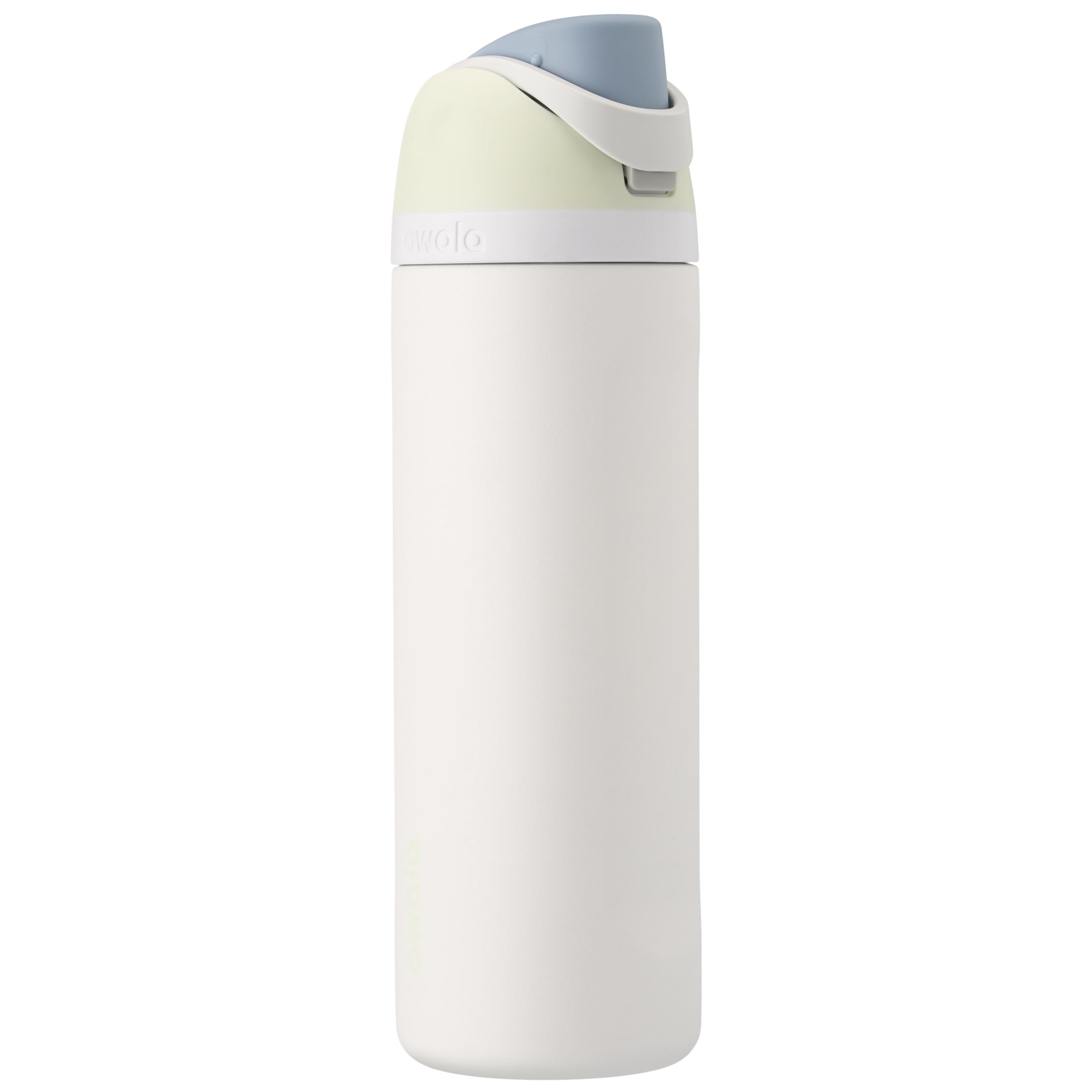 Owala FreeSip vue de face montrant design et couleur Iced Breeze, pratique au quotidien