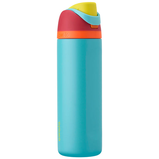 Owala FreeSip vue de face montrant couleur Summer Sweetness et design ergonomique