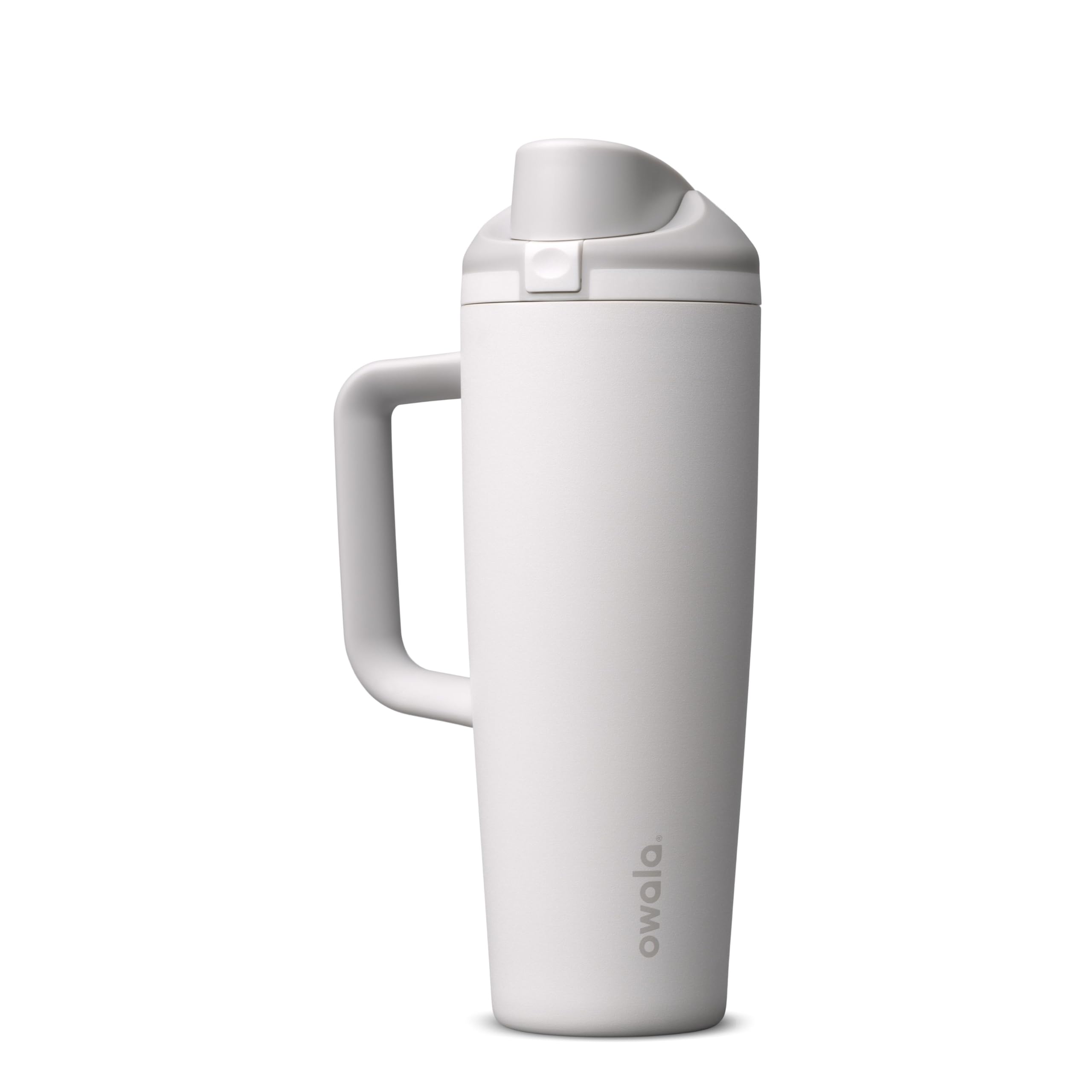 Owala FreeSip vue de face montrant la couleur Shy Marshmallow et le design pratique