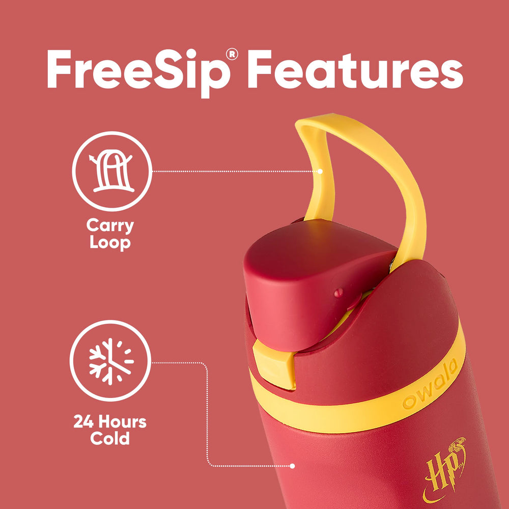 Owala FreeSip large ouverture visible, facilitant le nettoyage à la main et l'ajout de glaçons