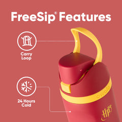 Owala FreeSip large ouverture visible, facilitant le nettoyage à la main et l'ajout de glaçons