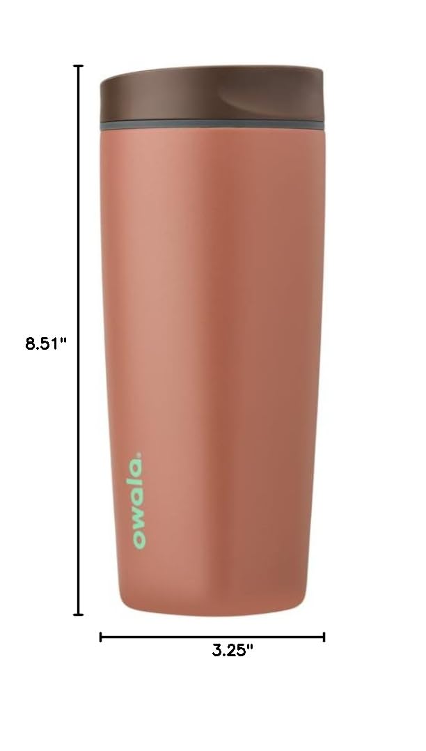 Owala SmoothSip Cozy Cocoa gros plan sur l’embout coulissant pour boire sans éclaboussures