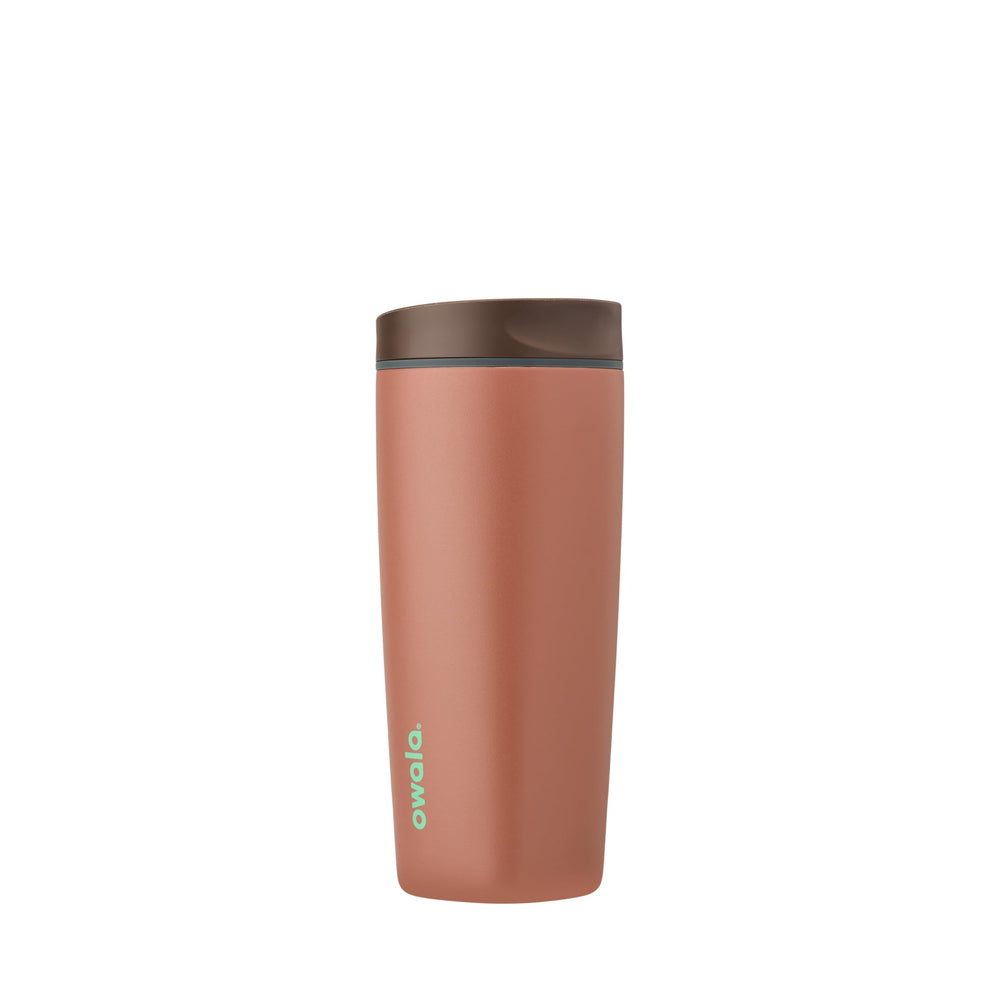 Owala SmoothSip Cozy Cocoa face avant montrant la silhouette et l’isolation pratique