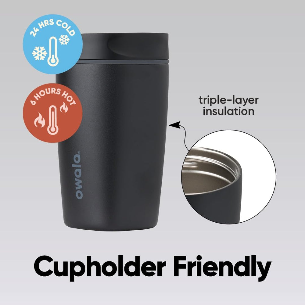 Owala SmoothSip en main illustrant confort de prise et transport sans fuite