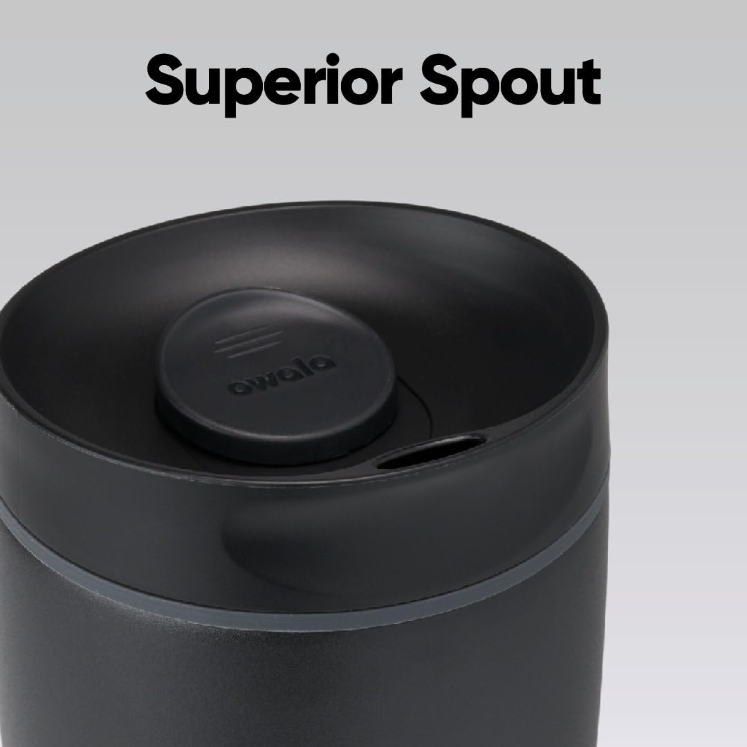 Owala SmoothSip gros plan intérieur céramique montrant goût pur et surface non poreuse