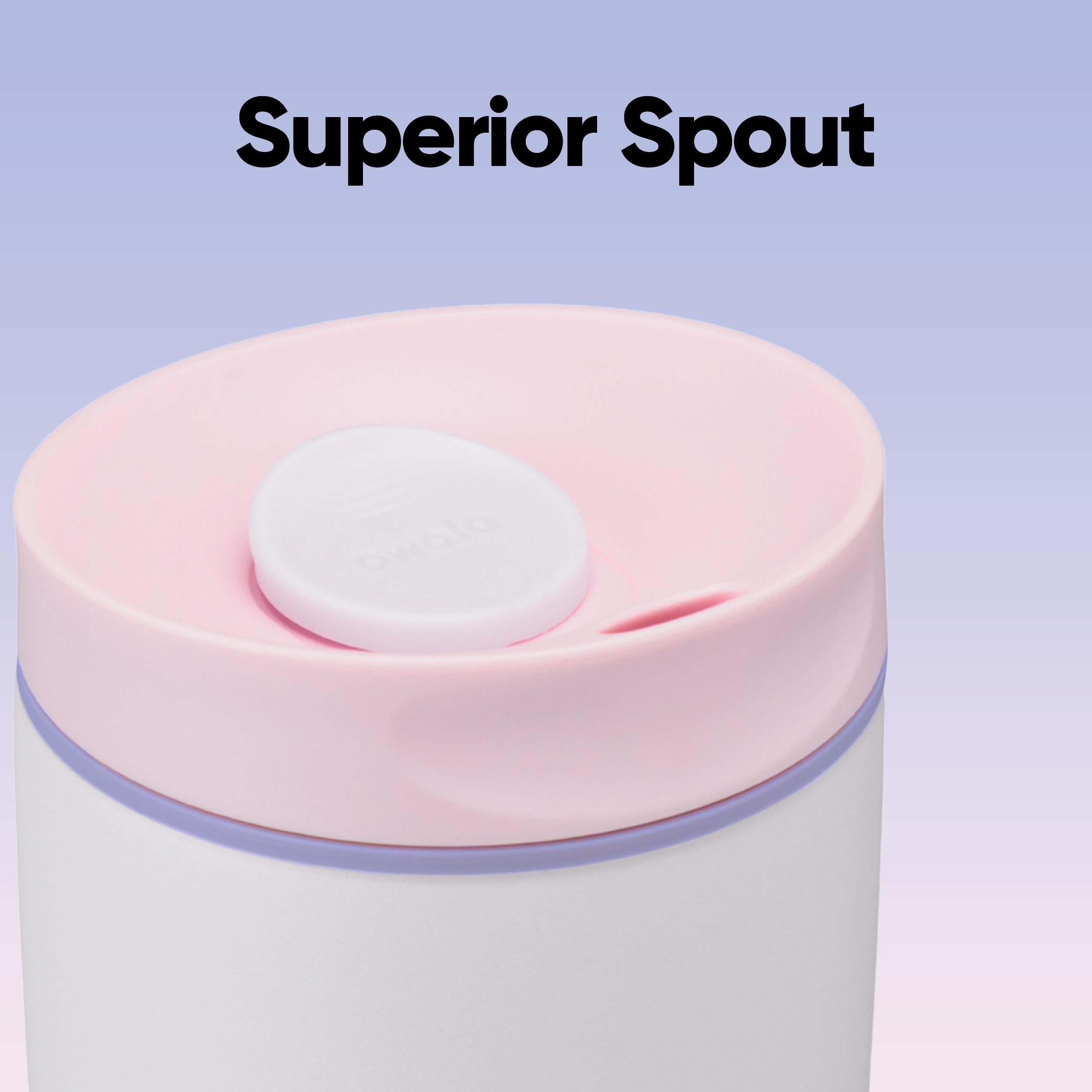 Owala détail du couvercle SmoothSip, fermeture coulissante étanche pratique