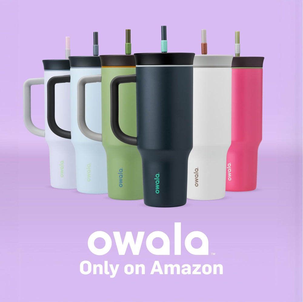 Owala Tumbler comparaison taille montrant capacité 40 oz pour moins de recharges