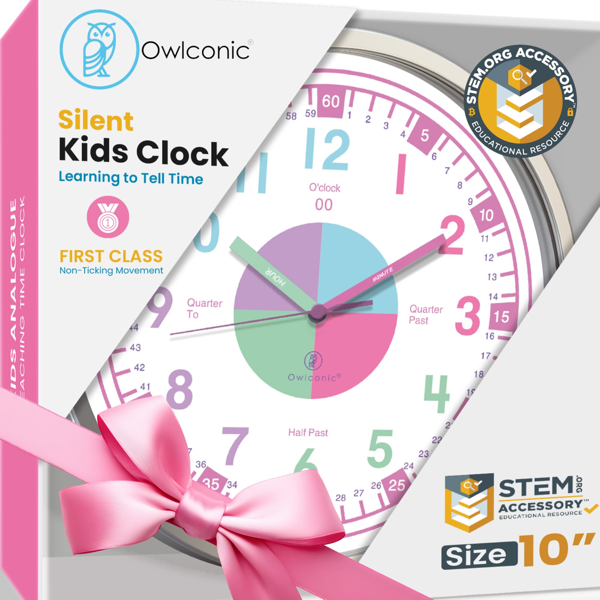 OWLCONIC horloge rose face avant lisibilité améliorée