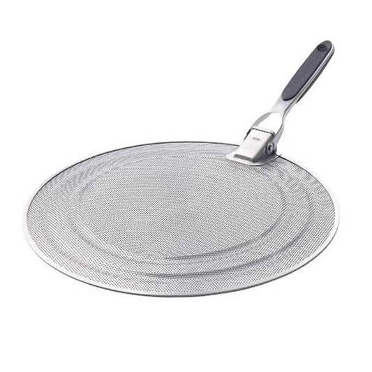 OXO écran anti-éclaboussures face avant montrant la surface perforée pour une cuisson propre