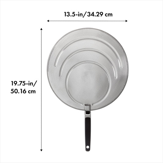 OXO écran anti-éclaboussures poignée rabattue pour un rangement compact et gain de place