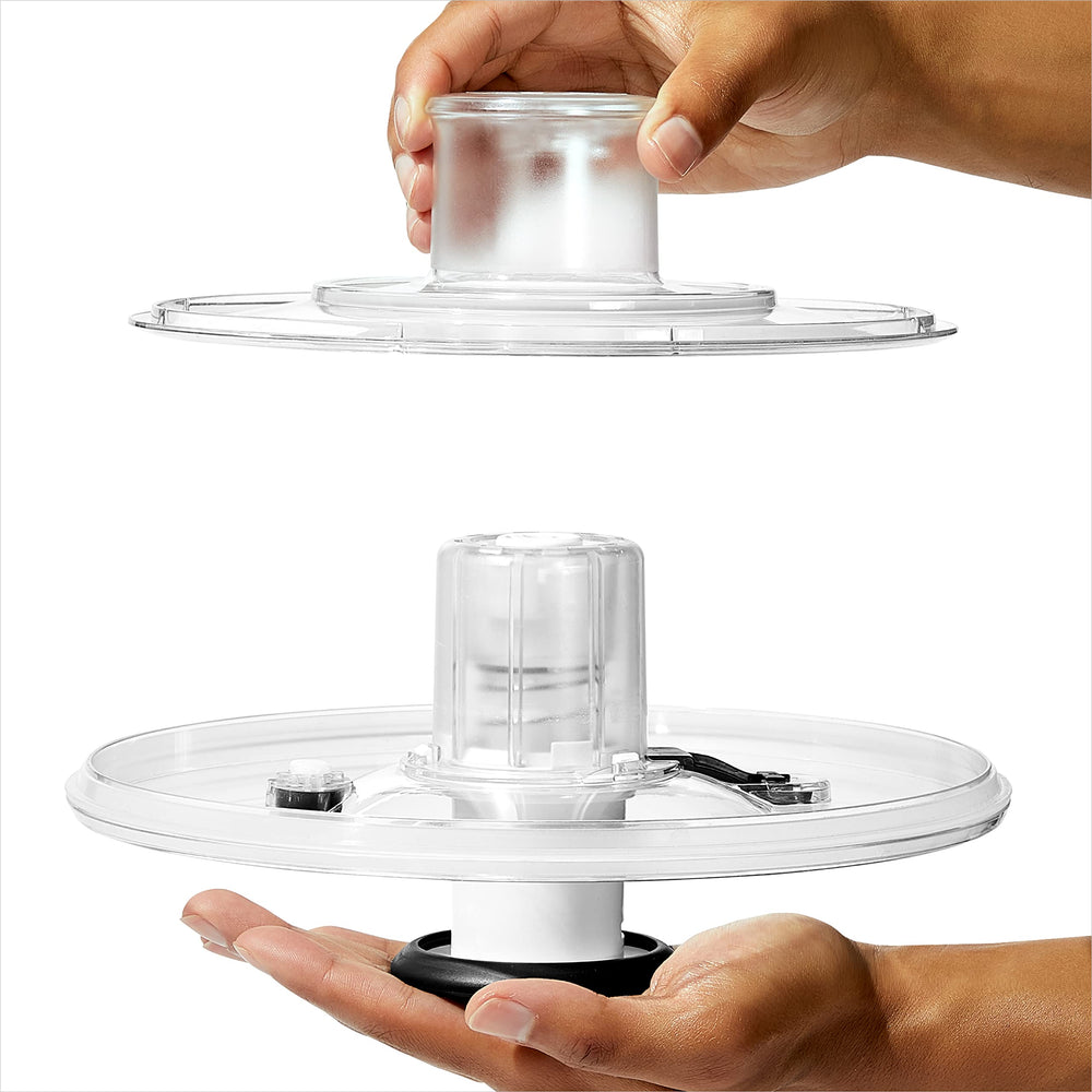 OXO essoreuse présentée sur table pour service esthétique immédiat