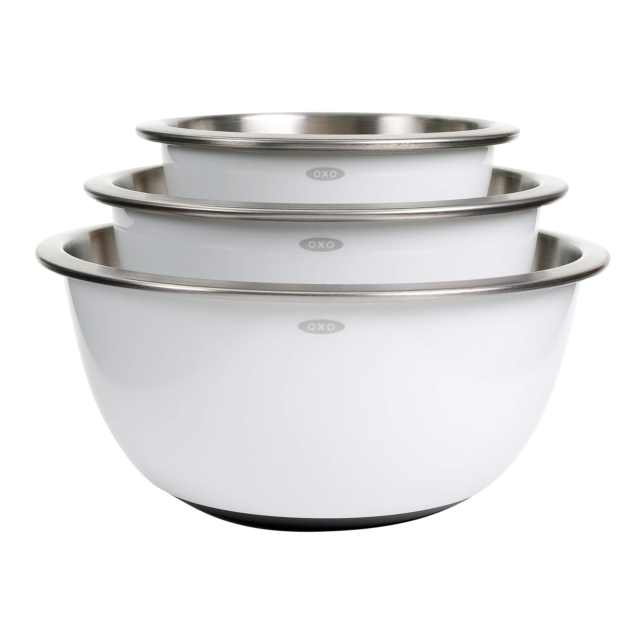 OXO bol mélangeur face montrant design stable et moderne