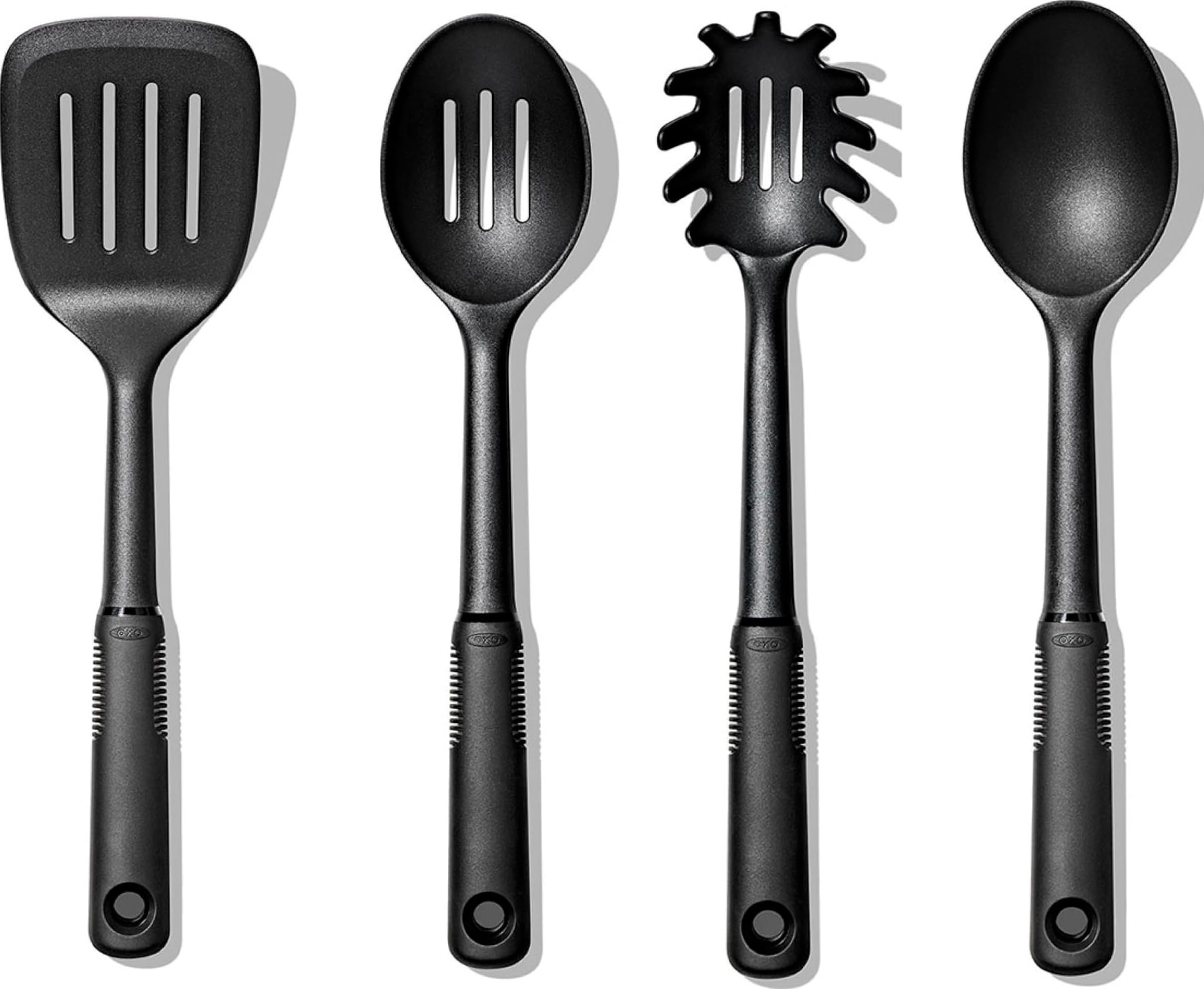 OXO Good Grips ensemble devant montrant les quatre ustensiles pour cuisine pratique
