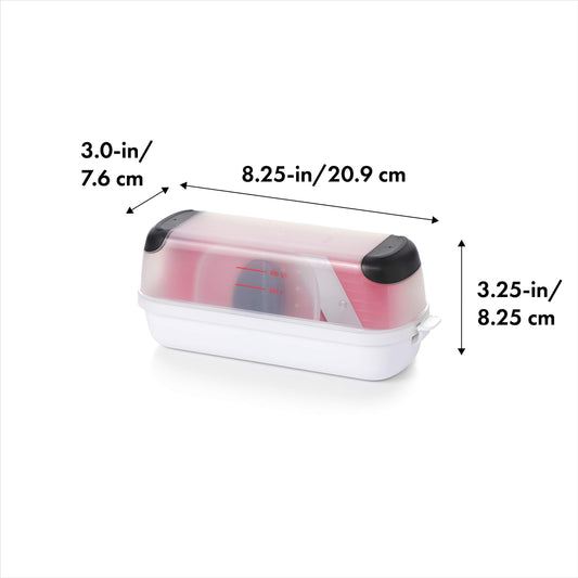 OXO Good Grips lames rangées dans boîtier sécuritaire pour gain de place