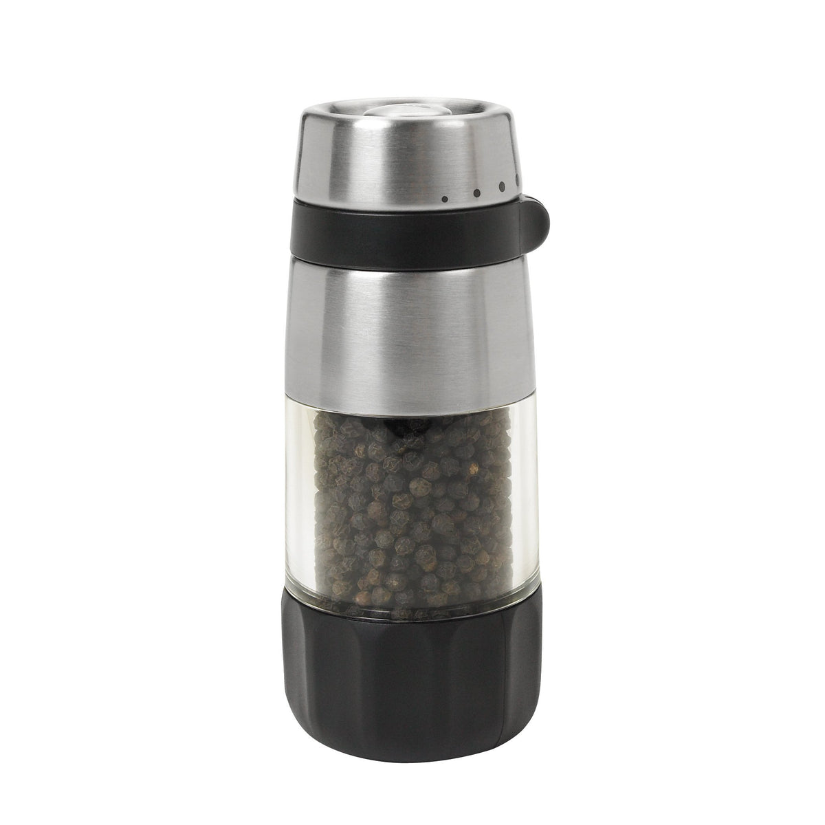 OXO moulin à poivre face montrant design propre et distribution par le haut