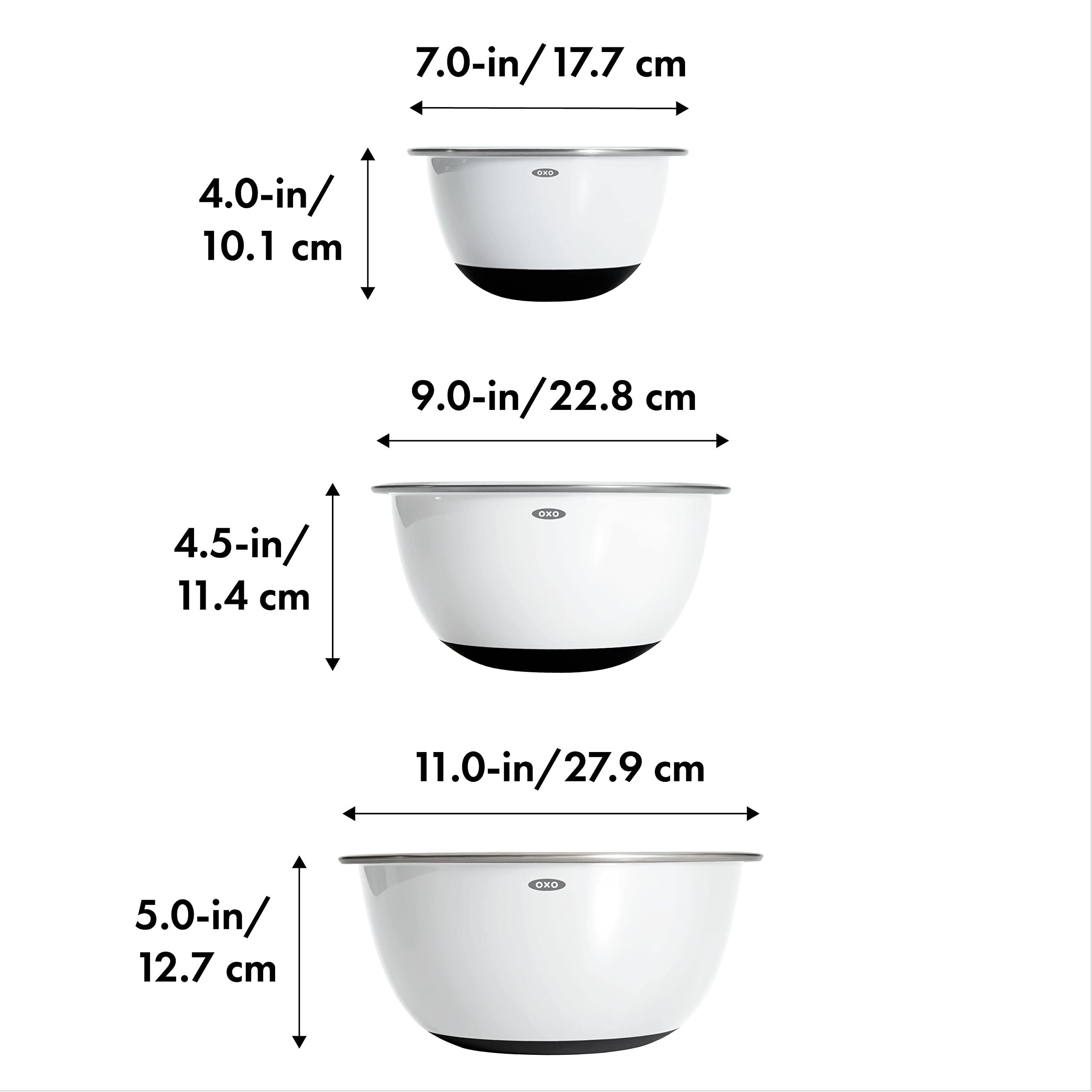 OXO bol servant salade montrant capacité et présentation pratique