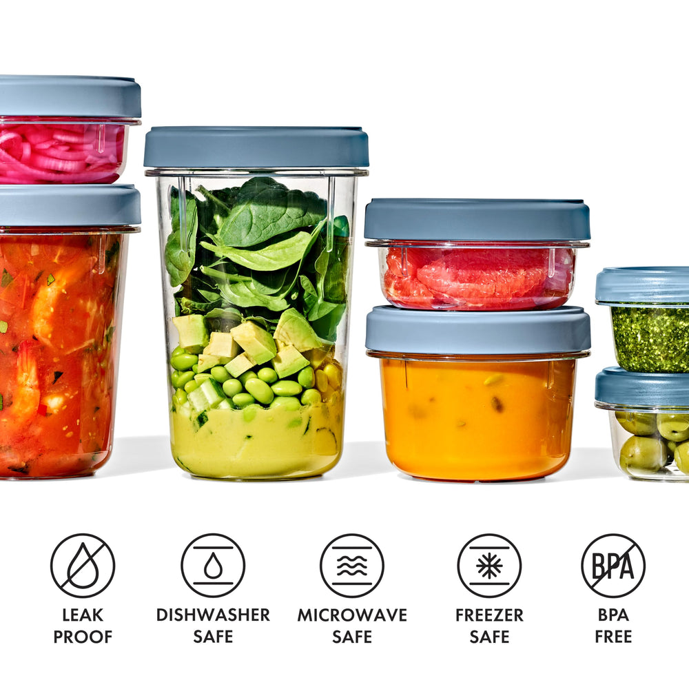 Image OXO contenants vides emboîtés, rangement compact