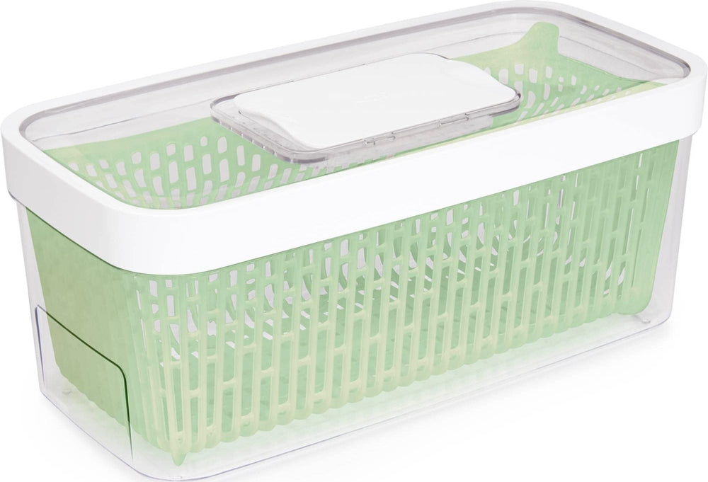 OXO bac GreenSaver face avant montrant contenu et capacité, prolonge la fraîcheur