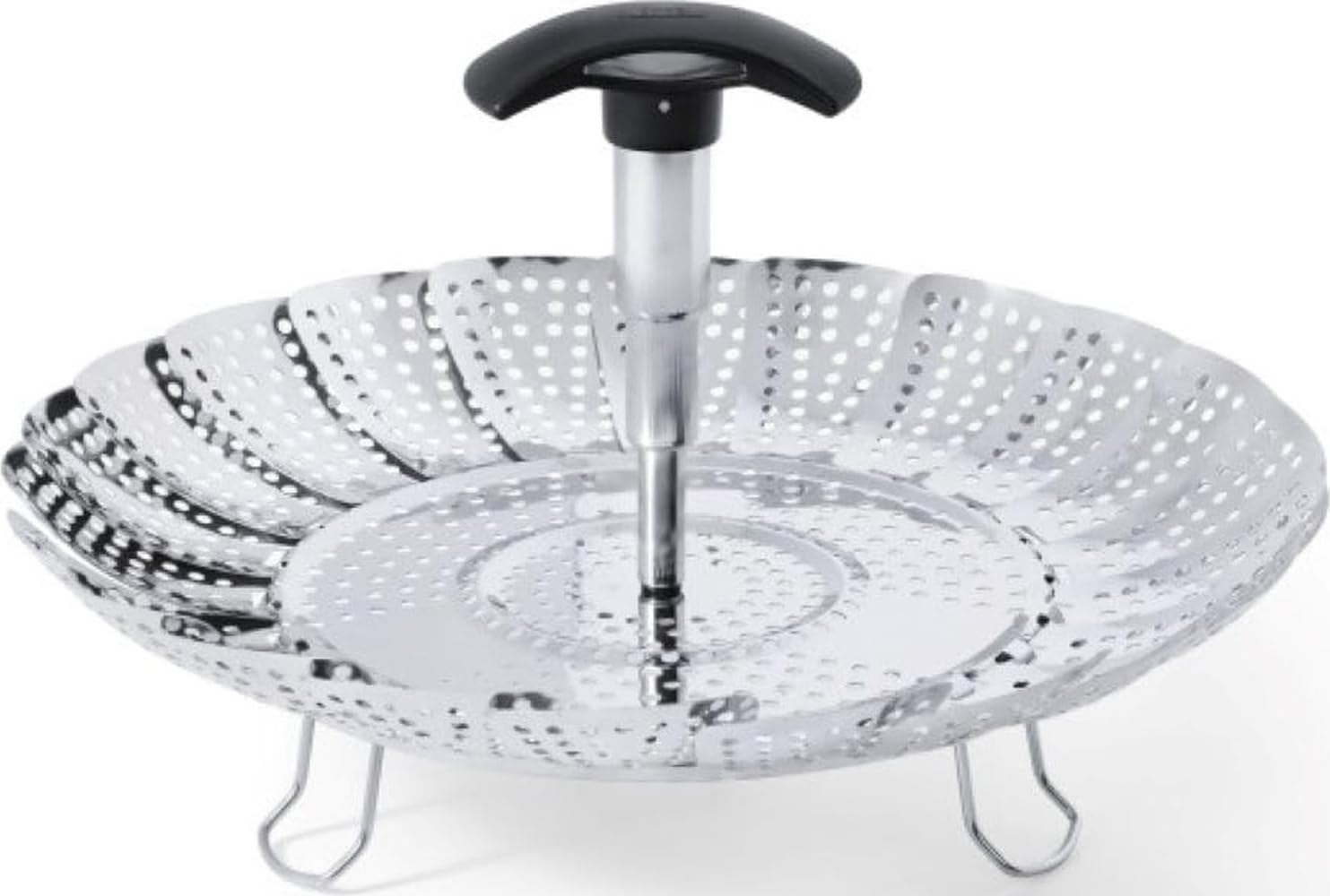 OXO panier vapeur face avant montrant la structure inox et durabilité