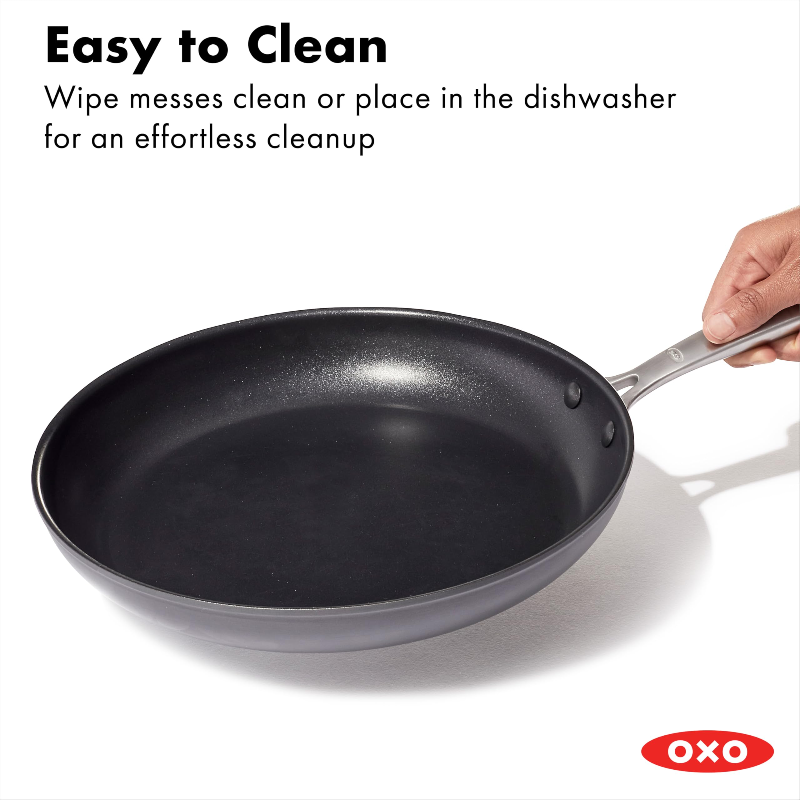OXO emballage et étiquettes mettant en avant sans PFAS et garantie limitée
