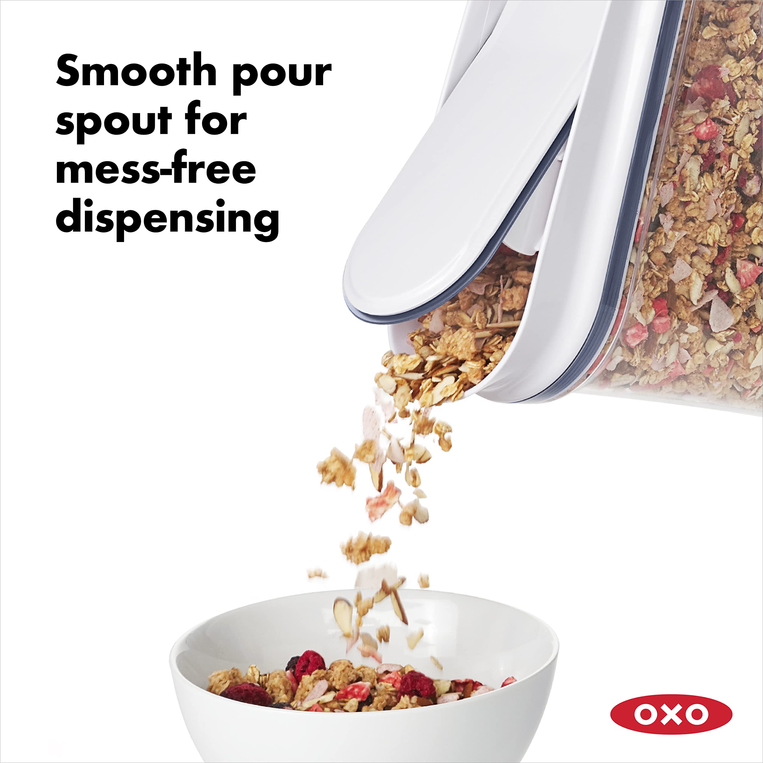 OXO gros plan du joint en silicone assurant une étanchéité optimale pour la fraîcheur