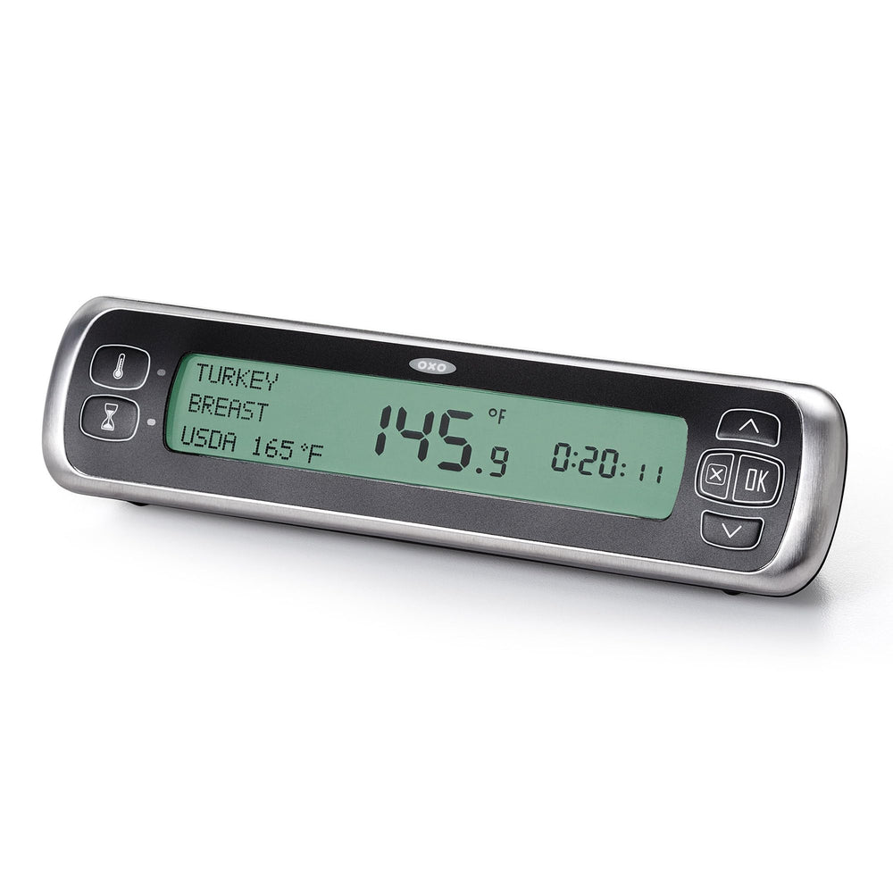 OXO sonde en acier inox gros plan montrant durabilité et hygiène