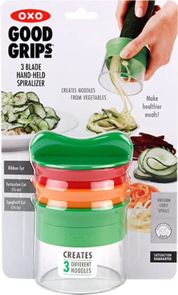 OXO spiraliseur porte-aliment protégeant les doigts pour sécurité