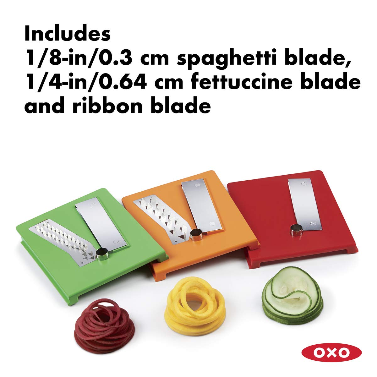 OXO spiralizer ventouse StrongHold assurant stabilité sur plan de travail