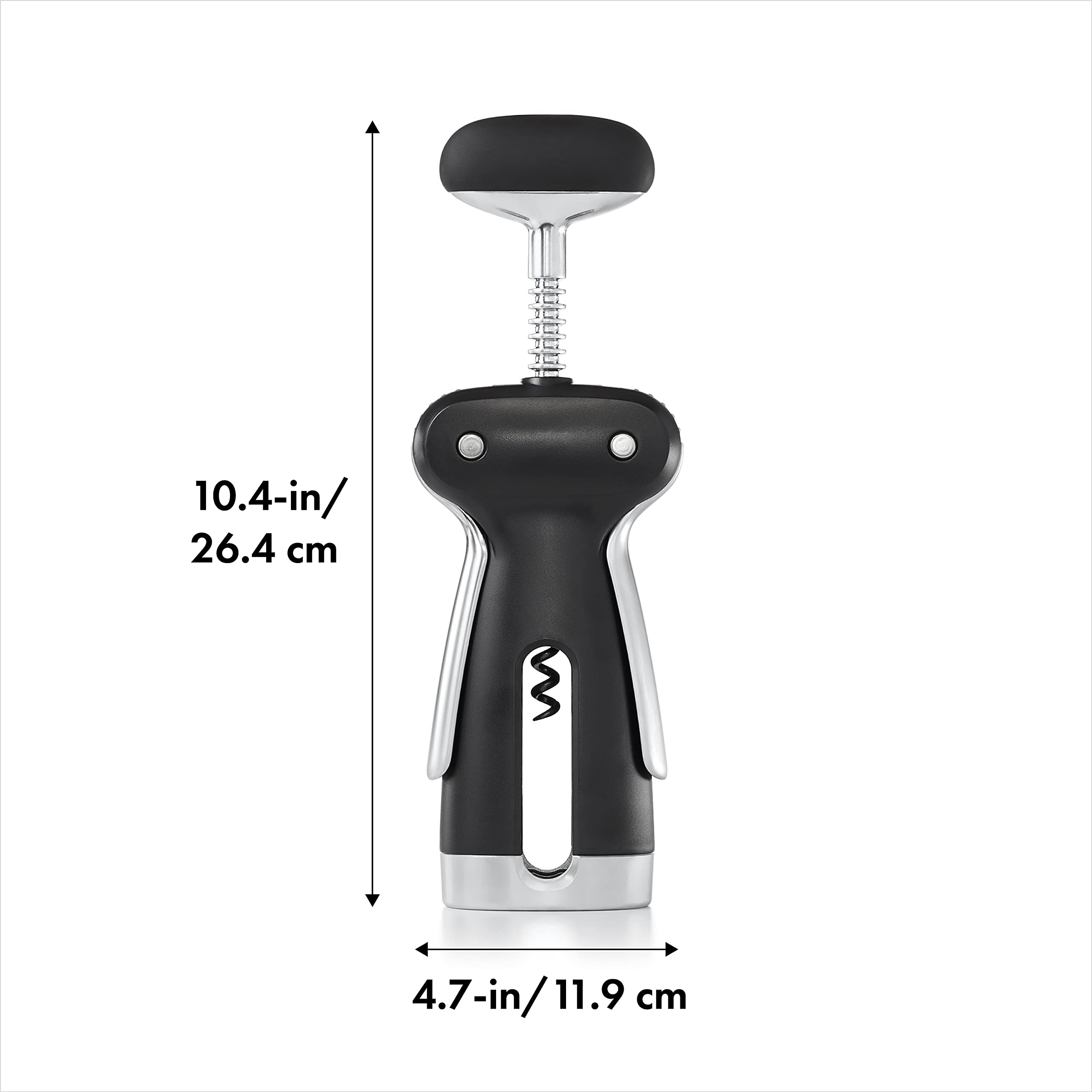 OXO SteeL gros plan sur la vis enduite, insertion droite et fiable du bouchon