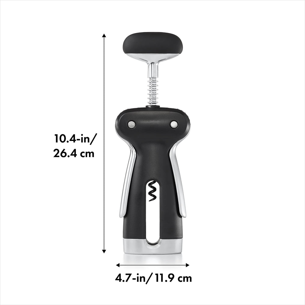 OXO SteeL gros plan sur la vis enduite, insertion droite et fiable du bouchon
