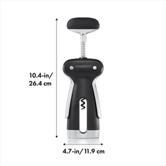 OXO SteeL gros plan sur la vis enduite, insertion droite et fiable du bouchon