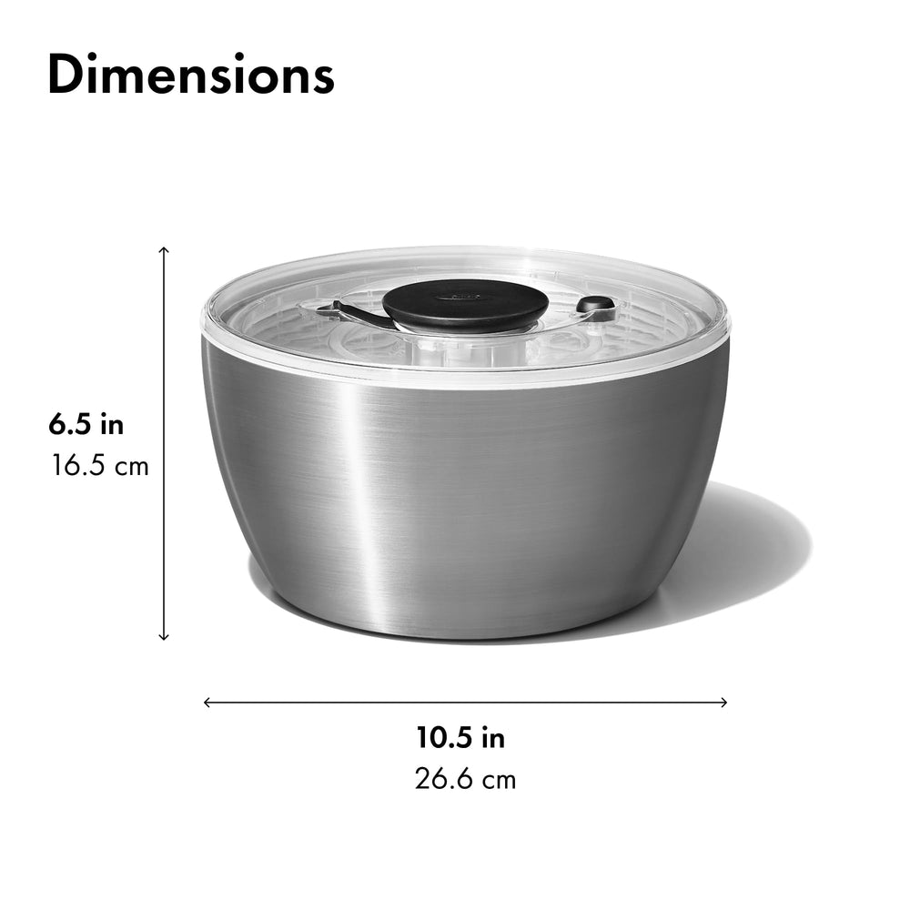 OXO finition inox brossé pour durabilité et présentation soignée