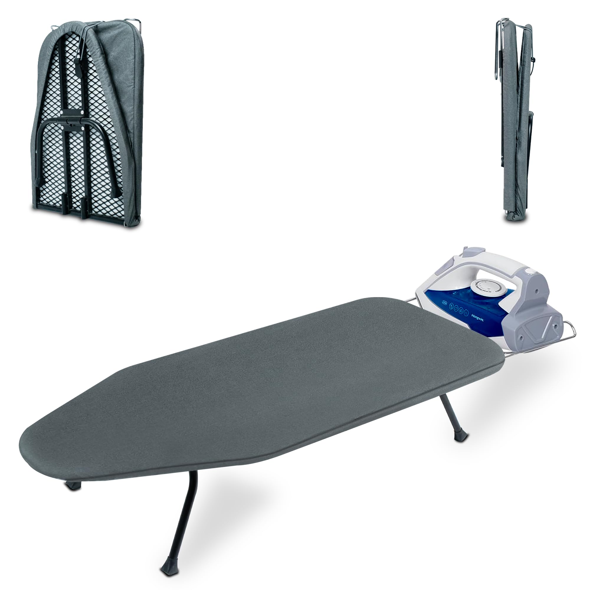 OXZOR planche face avant montrant surface et stabilité pour repassage efficace