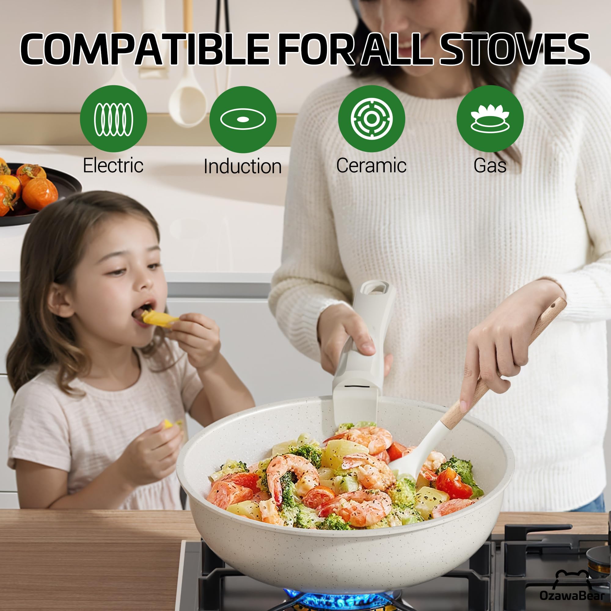OzawaBear couvercles et trivet silicone protègent surface et conservent
