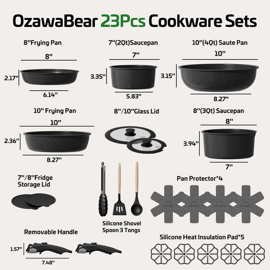 Vue rapprochée du revêtement céramique OzawaBear pour cuisson antiadhésive sûre