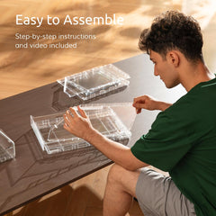 Ozueccr empilement stable avec pieds silicone gain de place vertical