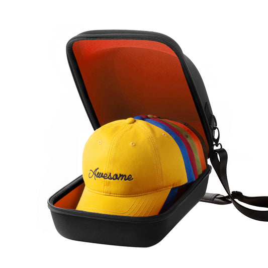 Ozueccr vue avant de l'étui rigide protégeant jusqu'à six casquettes