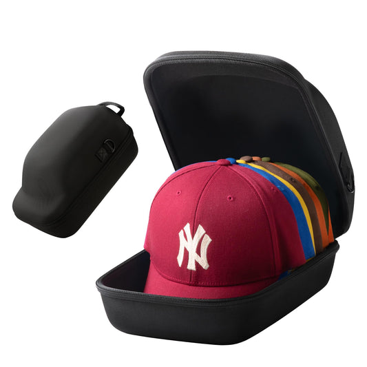 Ozueccr étui rigide ouvert montrant 6 casquettes et protection parfaite