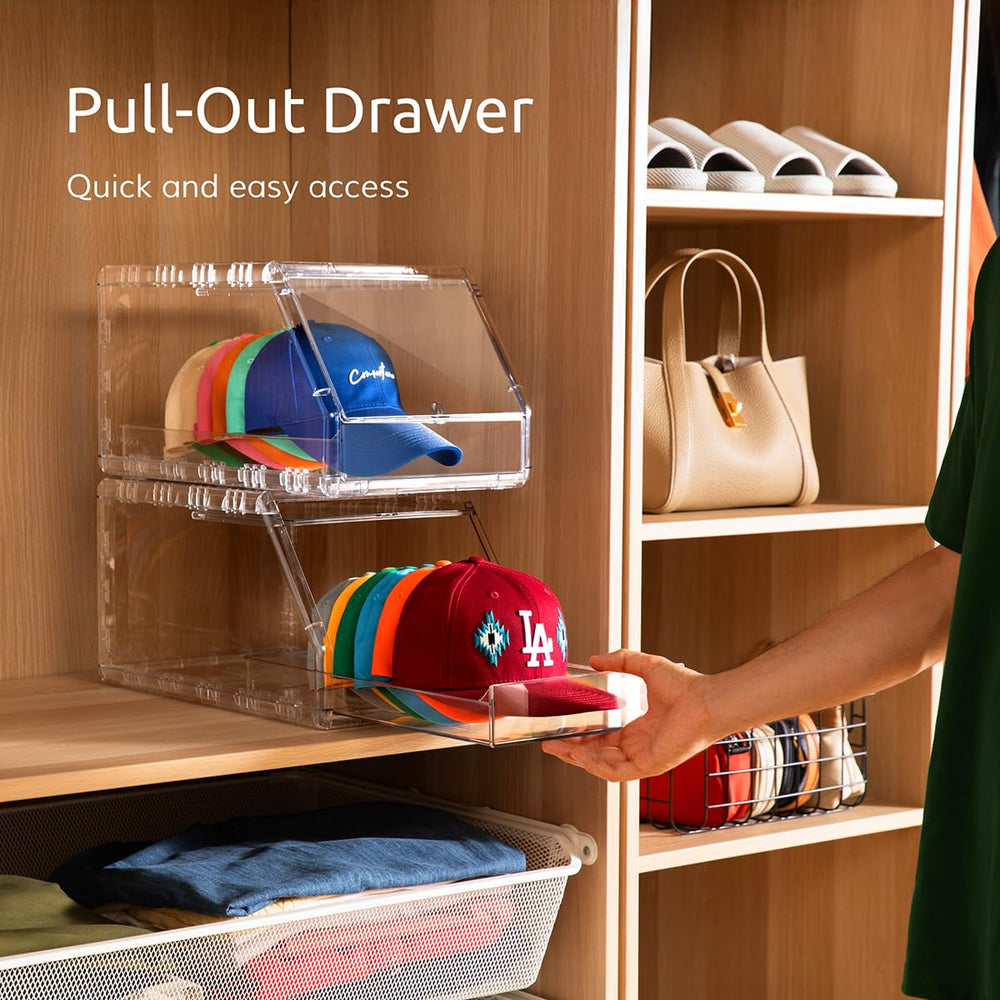 Ozueccr tiroir ouvert accès rapide aux casquettes pour sélection quotidienne