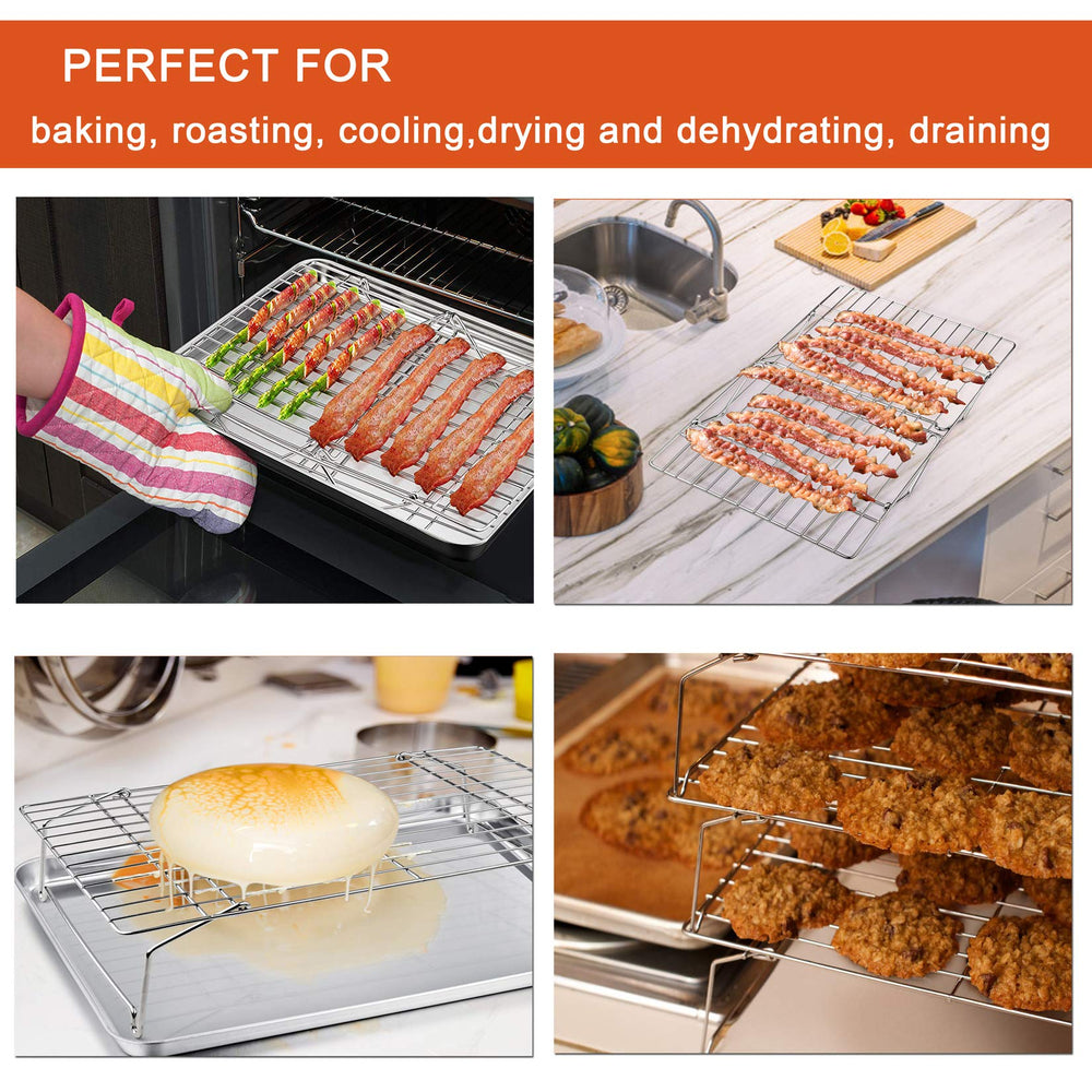 P&P CHEF grille dans un four prouvant compatibilité cuisson et sécurité