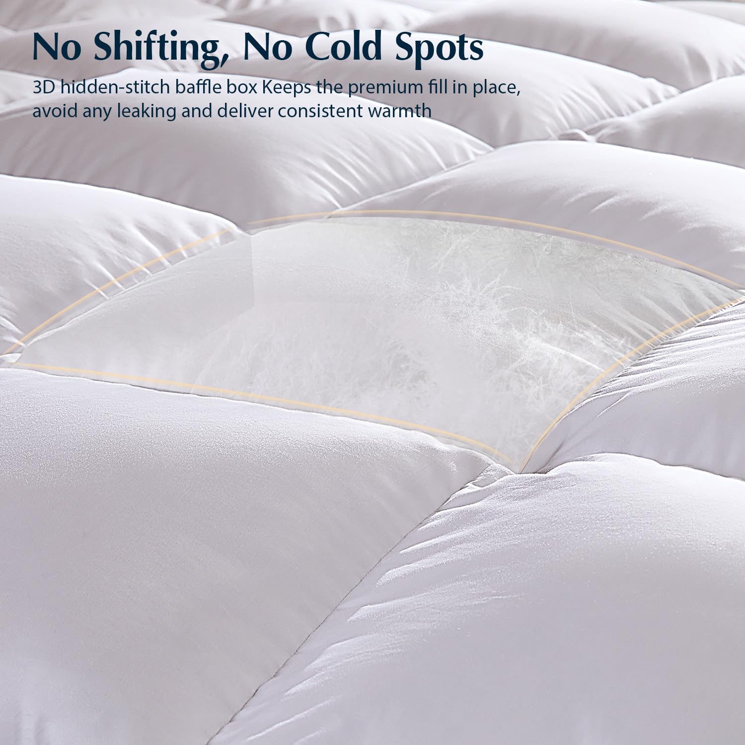 Pacific Coast couette posée sur lit double pour chaleur visible