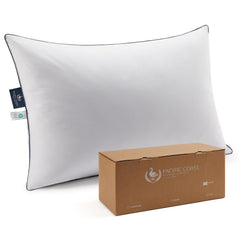 Pacific Coast oreiller face avant montrant emballage et élégance pour chambre