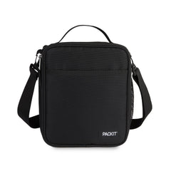 PackIt Crossbody face avant montrant design noir et transport facile