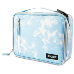 PackIt Freezable Classic Blue Sky vu de face montrant le design et la fermeture éclair