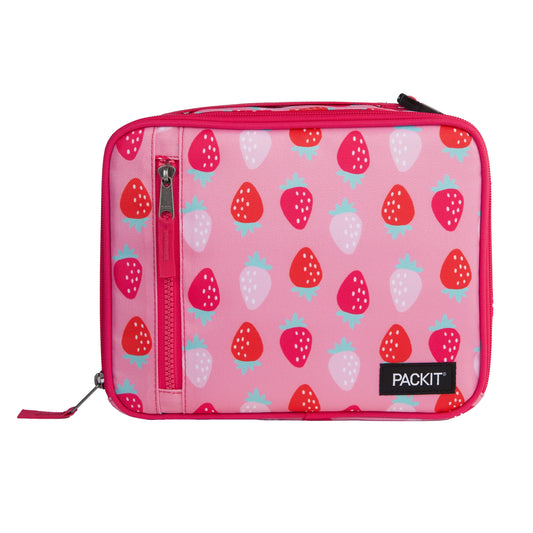 PackIt lunch box face avant montrant design Sweet Strawberry et protection froide
