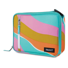 PackIt Retro Wave face avant montrant le motif rétro et fermeture zippée pratique