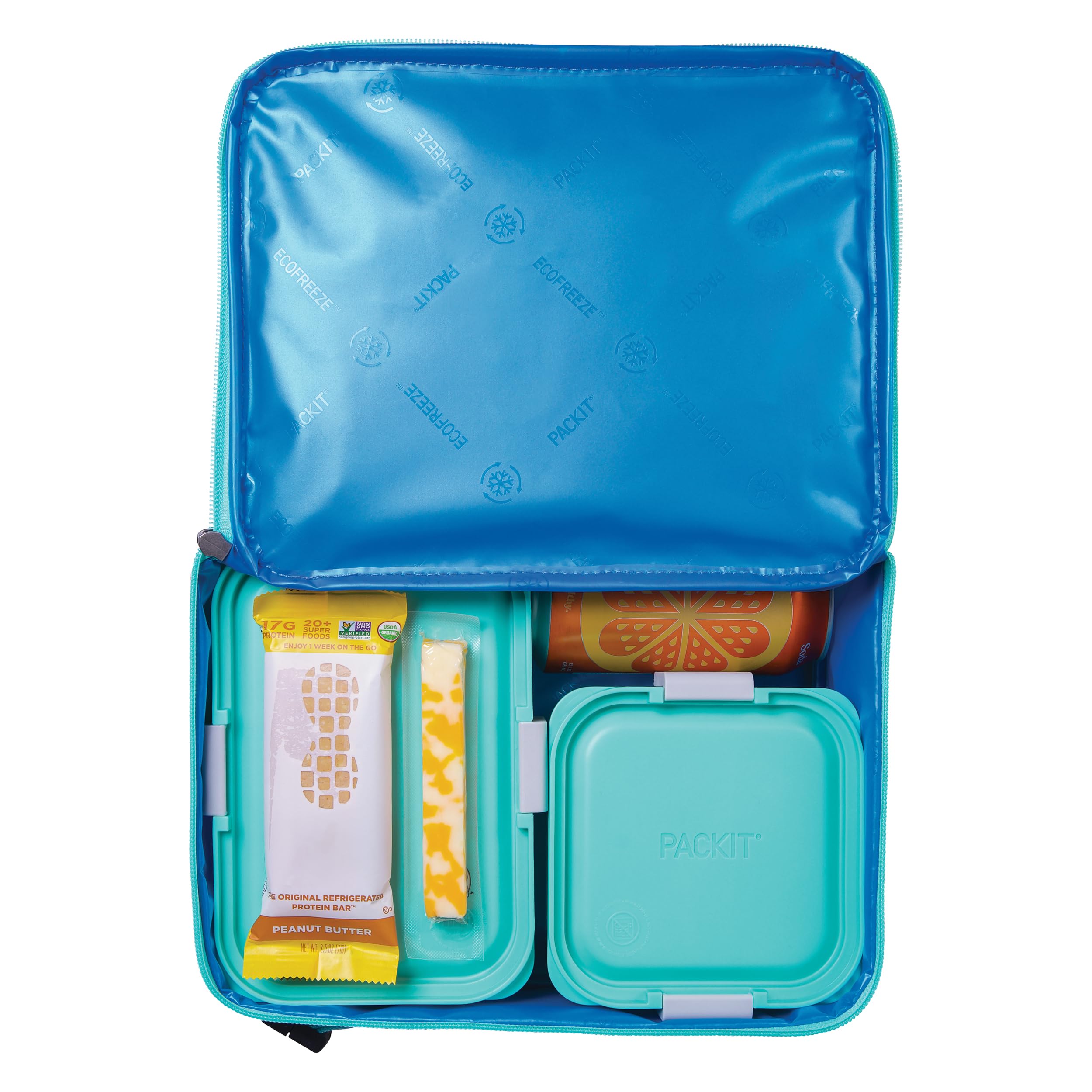 PackIt Retro Wave poignée et boucle conçues pour un transport sûr et confortable